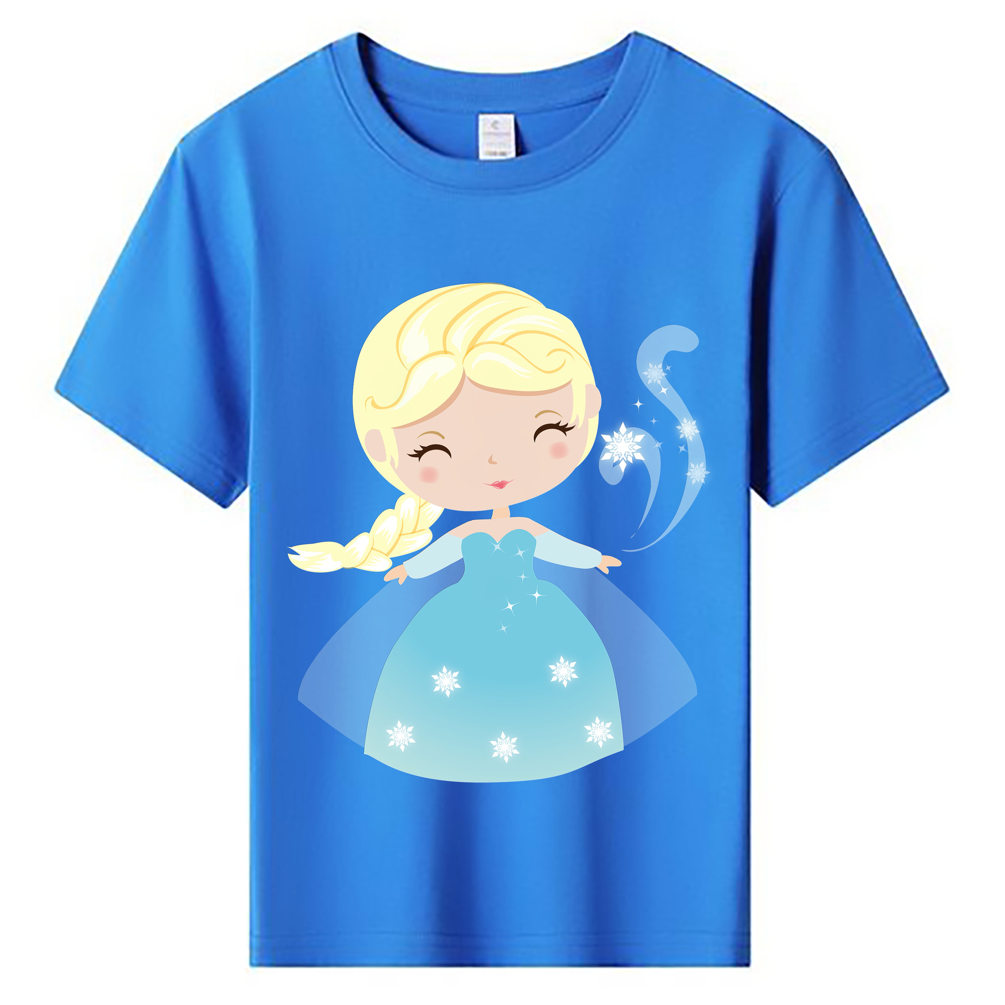 （画像用） アナと雪の女王 アンナ エルサ Frozen Anna Elsa 綿100％キッズTシャツ（フロントプリント）